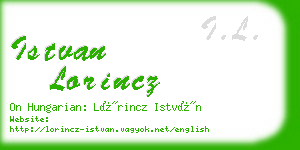 istvan lorincz business card