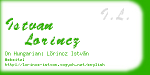 istvan lorincz business card